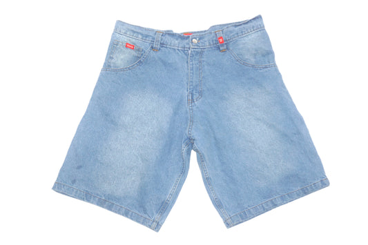 VERTO-Graphic Denim Shorts